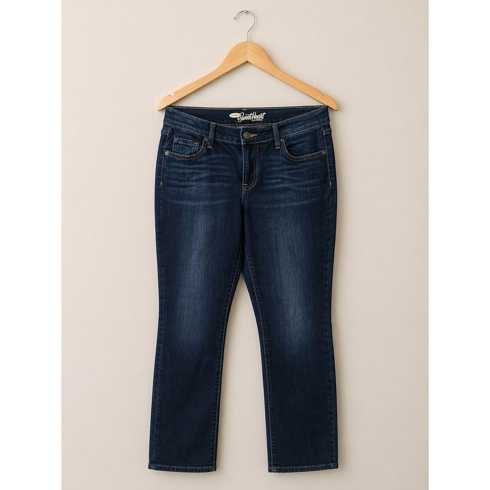 Old Navy Sweetheart Jeans Women 10 Short Dark Wash Mid Rise Bootcut Y2K Stretch